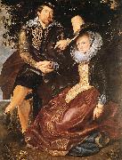 RUBENS, Pieter Pauwel The Artist and His First Wife, Isabella Brant, in the Honeysuckle Bower china oil painting artist